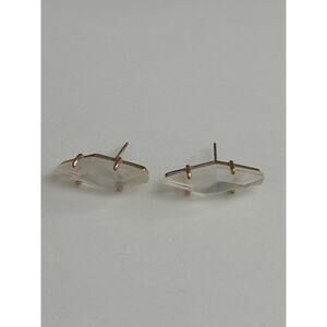 Kendra Scott Gold and Cream Geometric Earrings